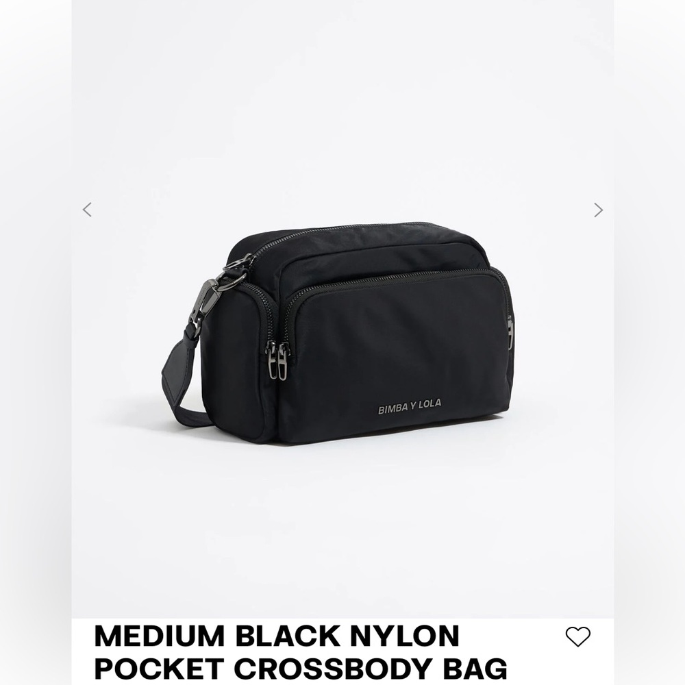 Bimba Y Lola Black Nylon Crossbody Bag